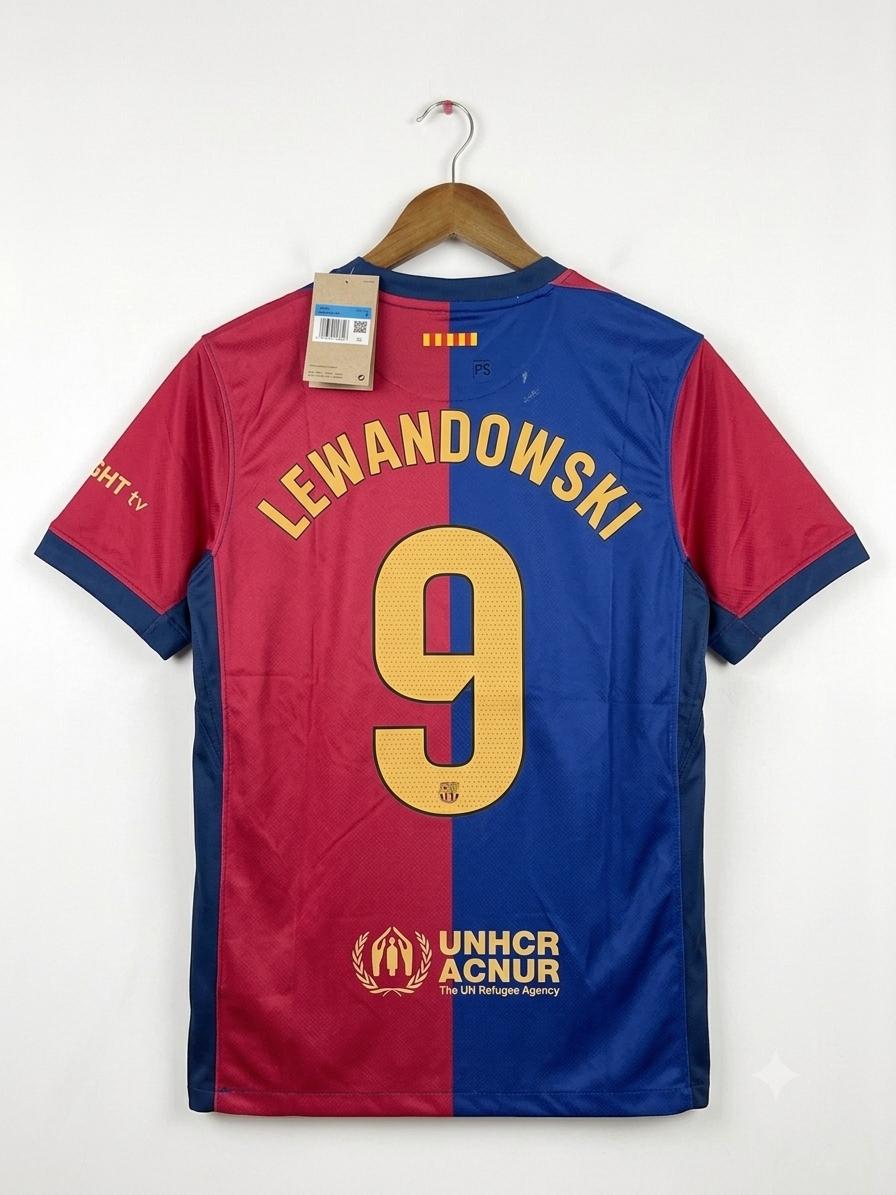 Lewandowski 24/25 Barcelona Home Jersey