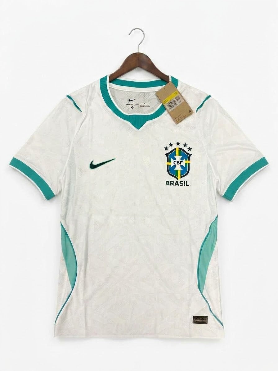 Brazil White & Teal Special Edition Football Jersey